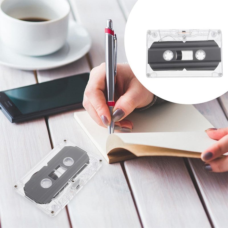 UKCOCO 8pcs Blank Cassette Tapes for Audio Recording Transparent Shell for Easy Use Projects Teaching Materials and Retro Parties - Image 3